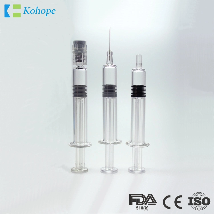 High Quality 1ml/3ml/5ml/10ml/20ml Plastic/Glass OEM China Sterile Medical Supply Surgical Prefilled Flush Syringe