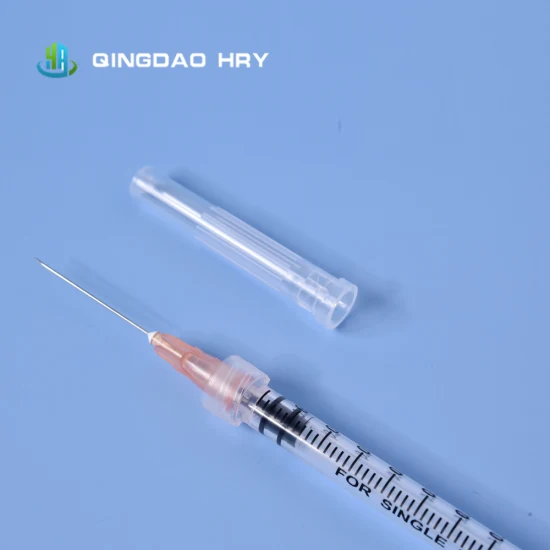 Ready Stock of 1ml 3ml Disposable Medical Luer/Slip Lock Veterinary Injection Syringe with Needle