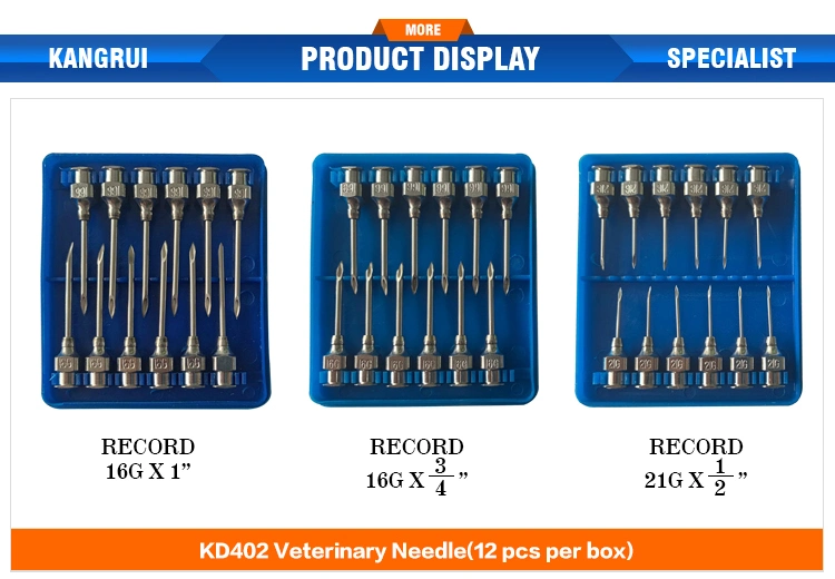 Kd402 Veterinary Needles 14G-22g 1/2-2