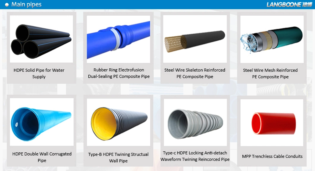 Customized Blue HDPE Double Wall Black Spiral Corrugated Pipe PE Drainage Tube
