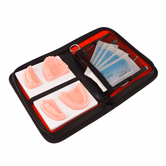 Dental Suture Pad Dental Suture Modek Kit Gum Suture Practice Kit with Pouch 5 tools Dental Surgical Training