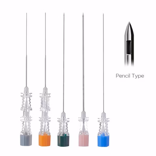 Lumbar Puncture Anaesthesia Pencil Point Quincke Tip Spinal Needle with Introducer CE ISO FDA510K Mdsap